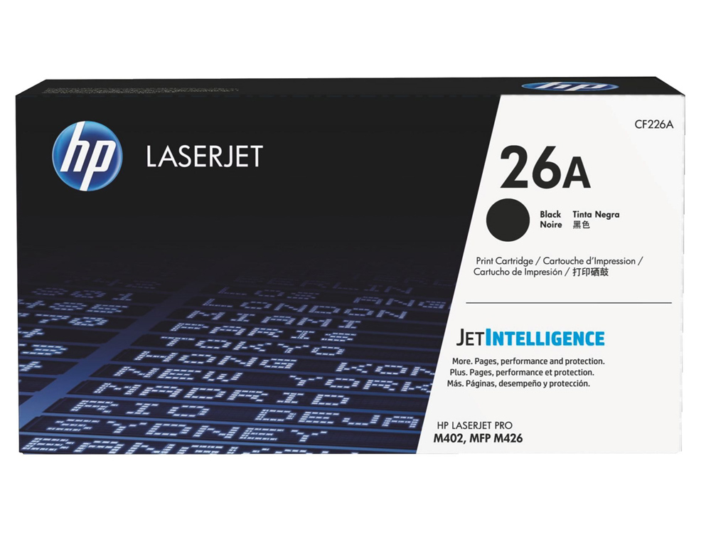 Toner hp 26a laserjet pro m402d/m402dn/m402dw/m402n/mfp m426dw/mfp m426fdn/mfp m426fdw negro 3100 pa