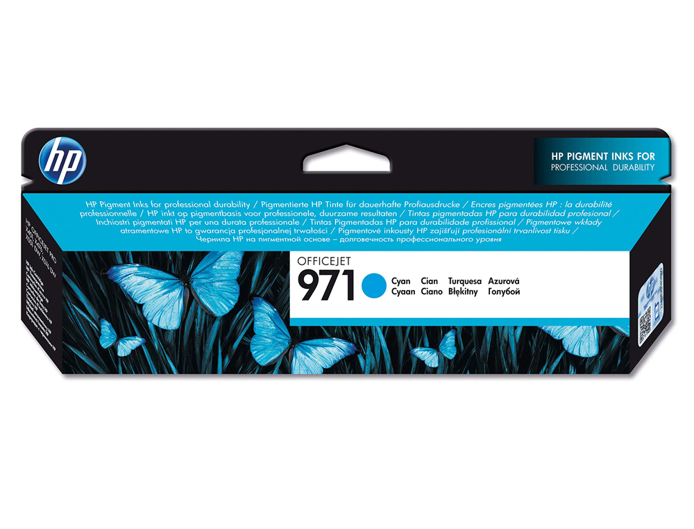 Ink-jet hp 971 officejet pro x 451 / 476 / 551 / 576 cian 2.500 pag