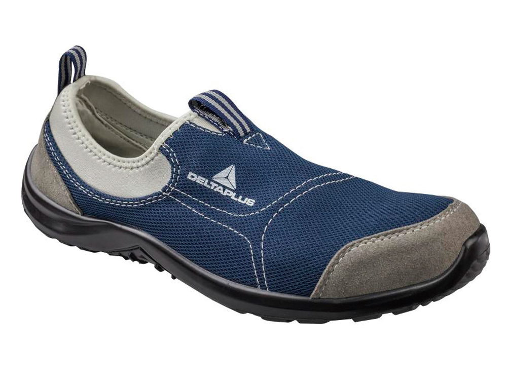 Zapatos de seguridad deltaplus de poliester y algodon con plantilla y puntera - color azul marino talla 36