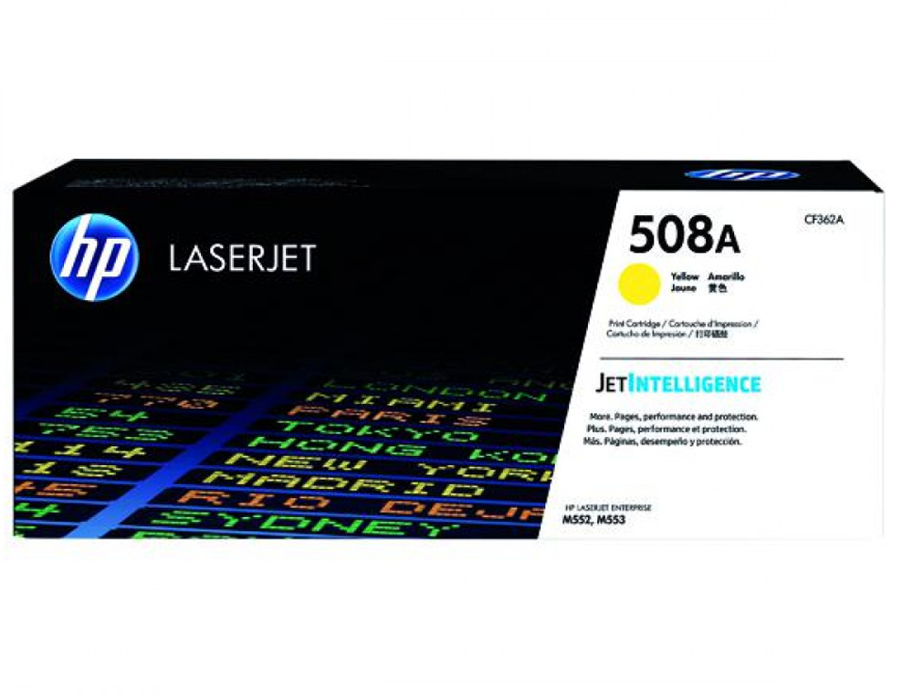 Toner hp 508a laserjet enterprise m552/553/577 amarillo 5.000 pag