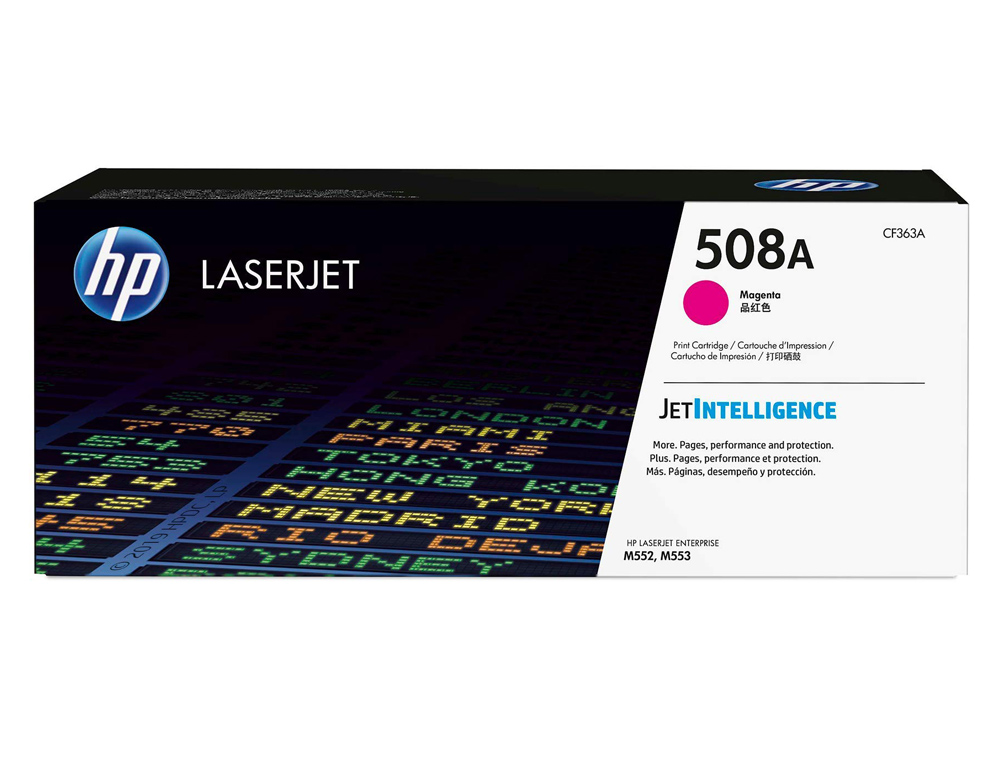 Toner hp 508a laserjet enterprise m552/553/577 magenta 5.000 pag