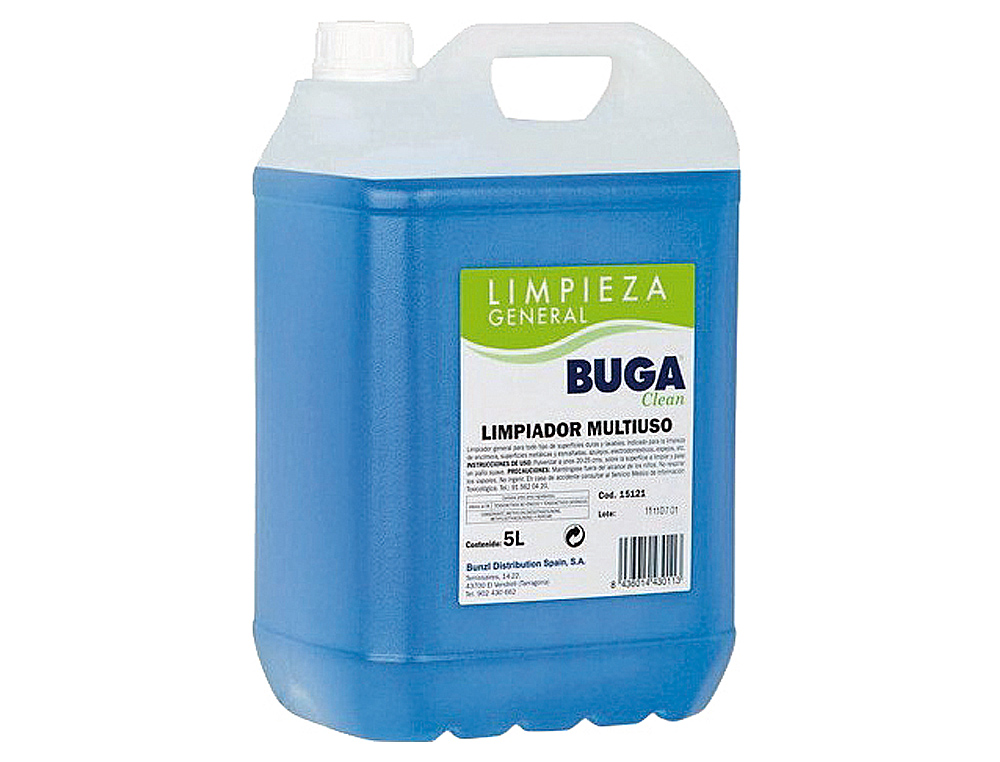 Limpiador multiusos buga clean garrafa 5 litros