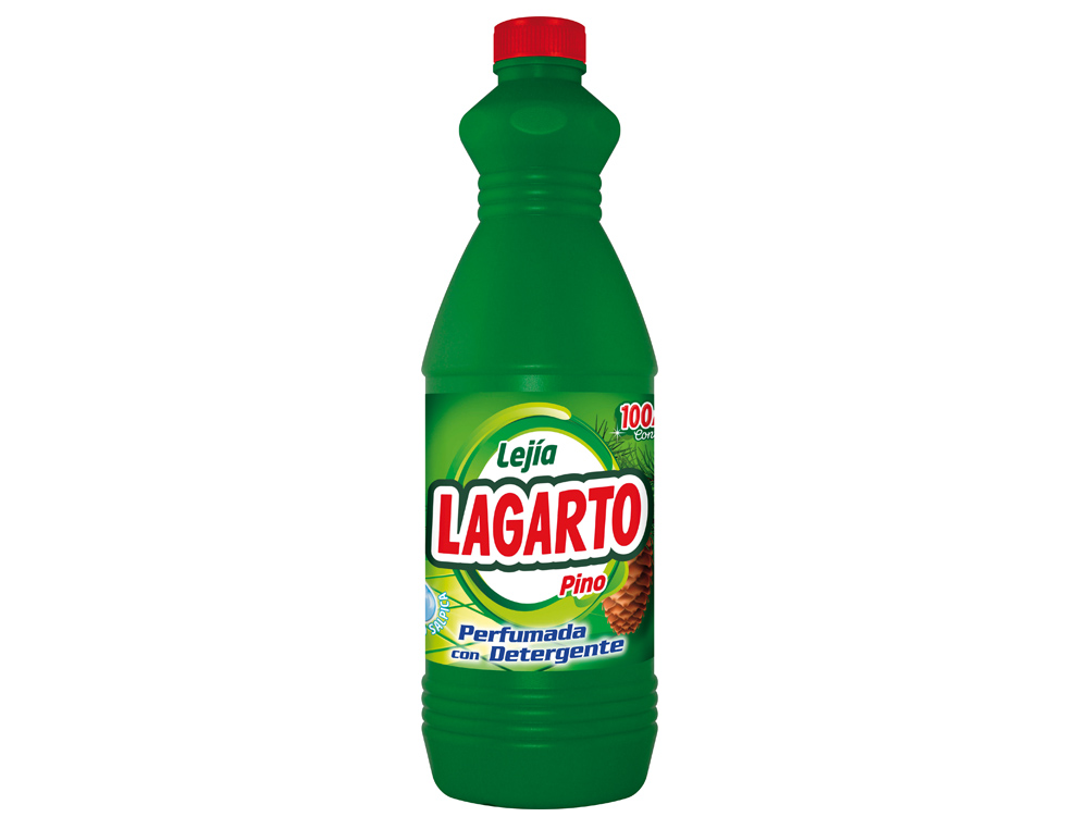 Lejia con detergente lagarto pino botella de 1,5 l