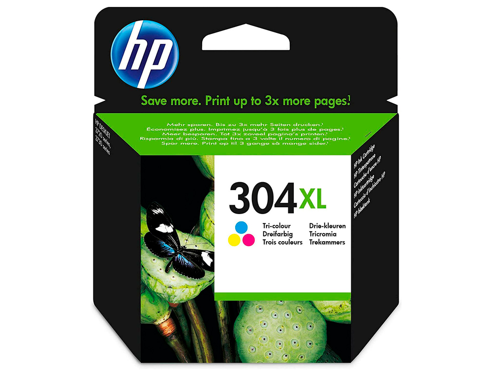 Ink-jet hp 304xl deskjet 3000 / 3720 / 3730 tricolor 300 paginas