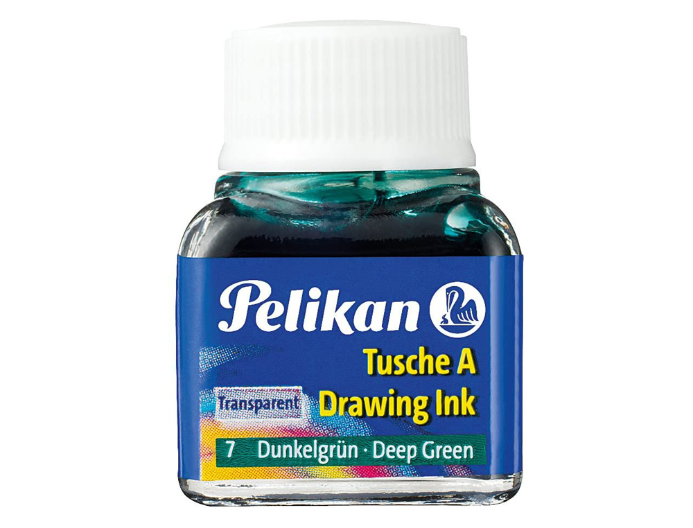 Tinta china pelikan verde oscuro bote de 10 ml