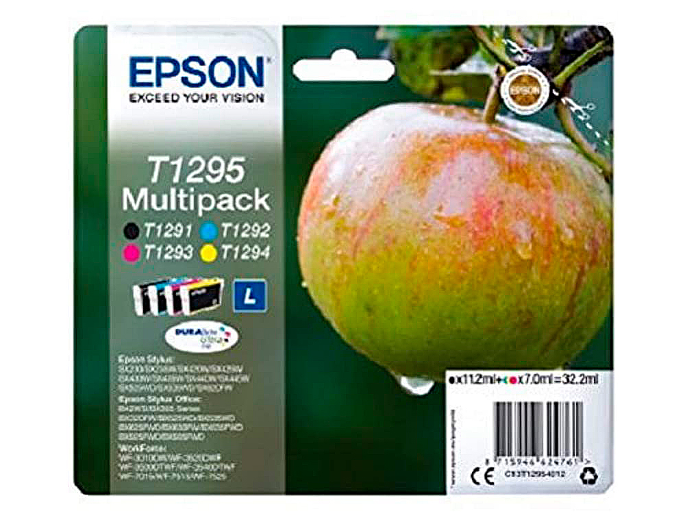 Ink-jet epson t1295 sx420 / 525wd / 620fw t12914+240+340+440 pack multicolor