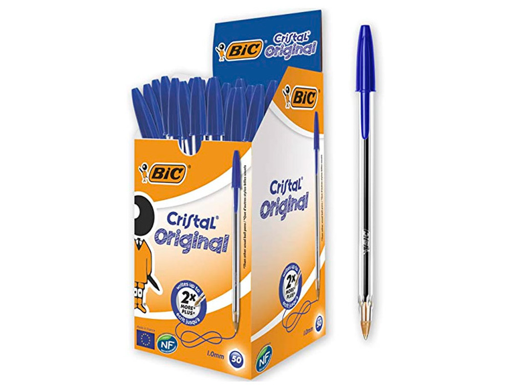 Bolígrafo Bic Cristal Azul (5 Unidades)