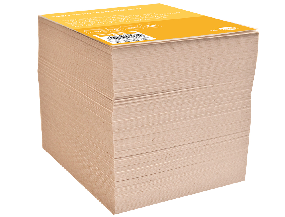 Taco papel liderpapel sin encolar 92x102 mm crema 80 gr