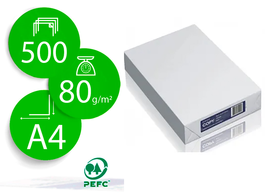 PAPEL FOTOCOPIADORA GREENING DIN A4 80 GRAMOS PAQUETE DE 500 HOJAS