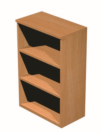 ARMARIO MEDIO DE MADERA SIN PUERTAS CON DOS ESTANTERIAS 80x35x135cm.DE ALTURA