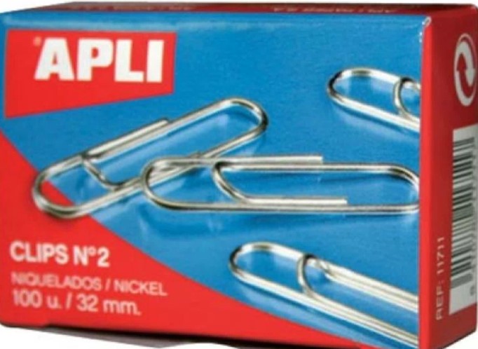 CLIPS APLI NIQUELADOS N3 CAJA DE 100ud. 