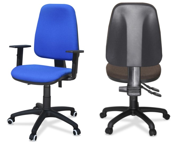 SILLA DE OFICINA TORINO CON RESPALDO MEDIO CON BRAZOS