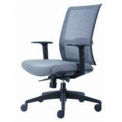SILLA DE OFICINA CON REPALDO DE MALLA