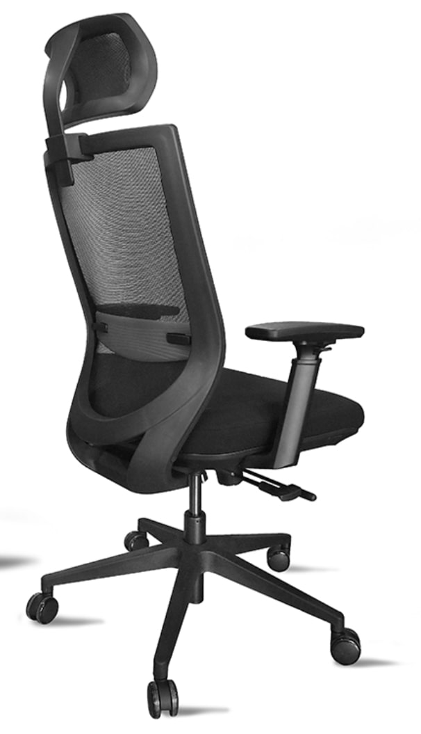 SILLA SINCRO CON BRAZOS Y CABEZAL NEGRO