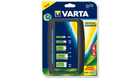 CARGADOR DE PILAS VARTA UNIVERSAL AA, AAA, C, D, 9V