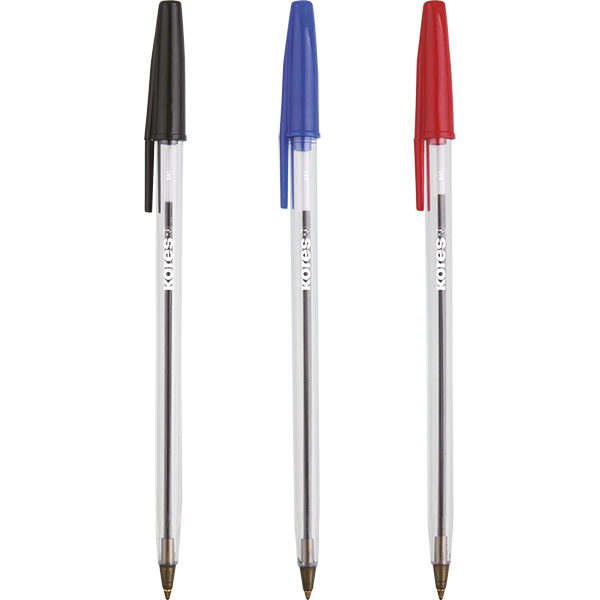 302101 BOLIGRAFO TINTA ACEITE KORES SET 3 UDS