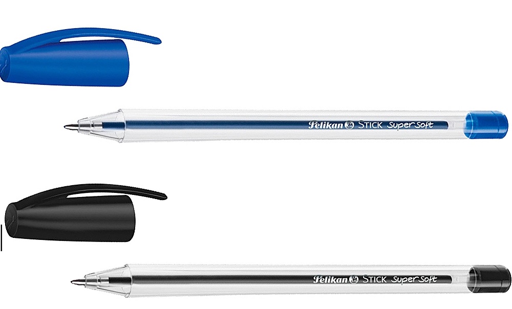BOLIGRAFO PELIKAN STICK SOFT SET NEGRO/AZUL
