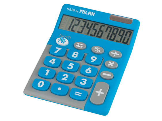 CALCULADORA MILAN 10 DIGITOS TOUCH DUO AZUL