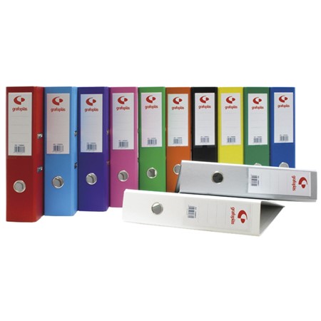 ARCHIVADOR DE PALANCA GRAFOCOLOR FOLIO NEGRO CON RADO LOMO 75MM  COMPRESOR METAL
