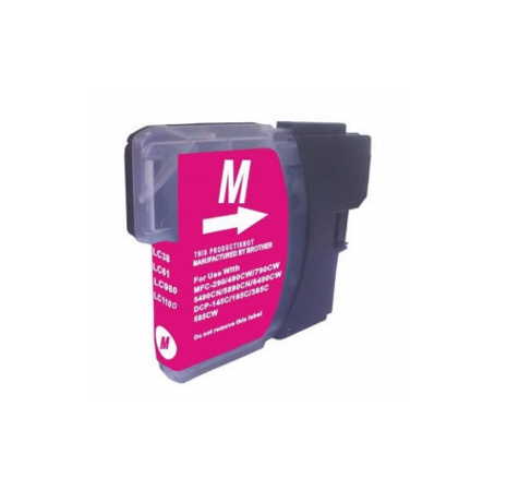 Cartucho alternativo Brother LC1100/LC980 Magenta * DCP-J315W  MFC-J415W  DCP-J125  MFC-J265W  DCP-J515W  MFC-J220  MFC-J410  DCP-J140W  DCP-185C  DCP-380 Series  DCP-383C  DCP-385C  DCP-387C  DCP-3  