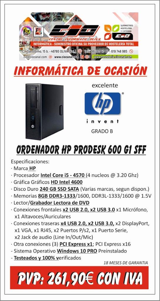 Ordenador HP Prodesk 600 G1 SFF