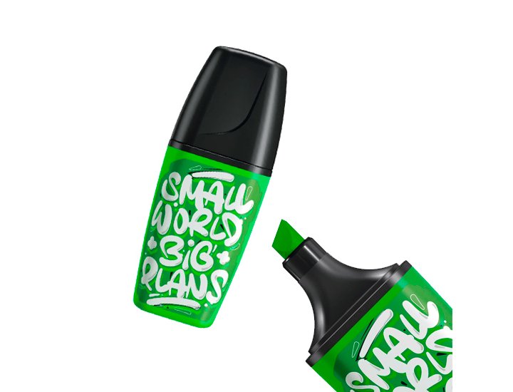 ROTULADOR FLUOR STABILO BOSSMINI BY SNOOZE ONE VERDE SMALL WORLD BIG PLANS
