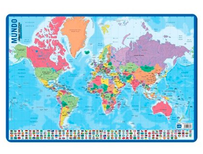LAMINA DIDACTICA PVC MAPA DEL MUNDO
