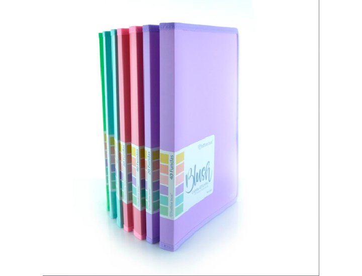 CARPETA FUNDAS DINA4 20 FUNDAS ENCUADERNADO OFFICE BOX BLUSH COLORES PASTEL SURTIDO