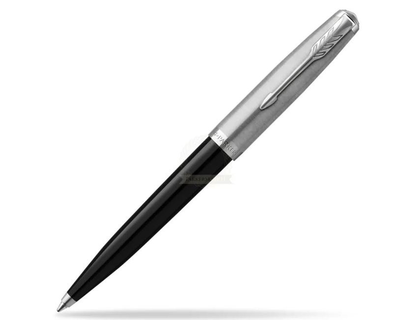 BOLIGRAFO PARKER 51 BURGUNDY CUERPO NEGRO GB CON DETALLES CROMADOS MATE Y BRILLO CT
