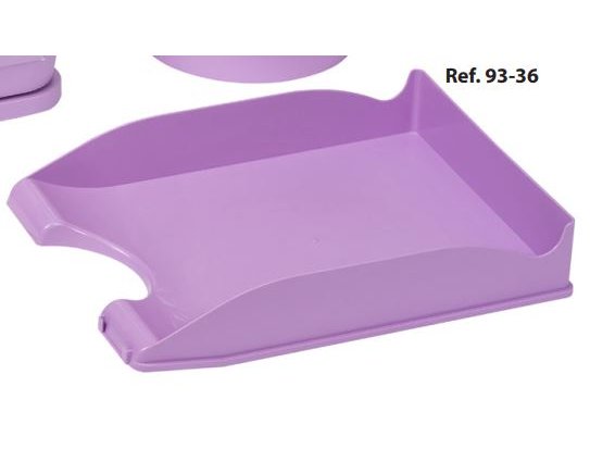BANDEJA SOBREMESA PLASTICO OPACA PASTEL VIOLETA