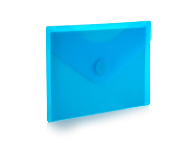 DOSSIER BOLSA VELCRO DINA6 OFFICE BOX TRANSPARENTE AZUL
