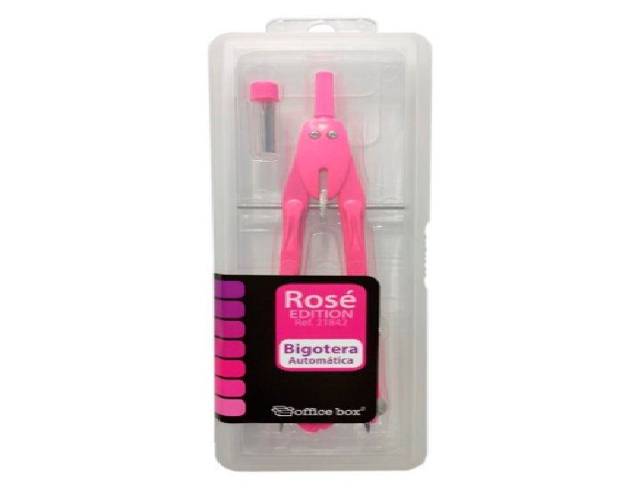 COMPAS BIGOTERA AUTOMATICA 2 BRAZOS ARTICULADOS OFFICE BOX ROSA