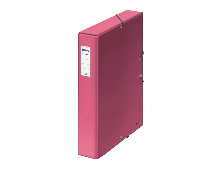CAJA PROYECTOS CARTON GOMAS OFFICE 5 CMS ROSA