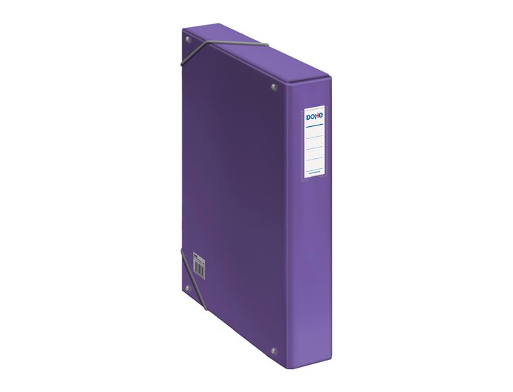 CAJA PROYECTOS CARTON GOMAS OFFICE 5 CMS MORADA