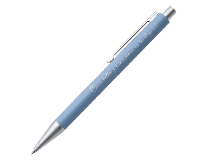 BOLIGRAFO INOXCROM ESCRITORES ROSALIA CASTRO AZUL CLARO