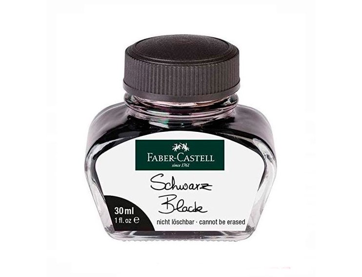 TINTA FABER CASTELL FRASCO 30 ML NEGRO
