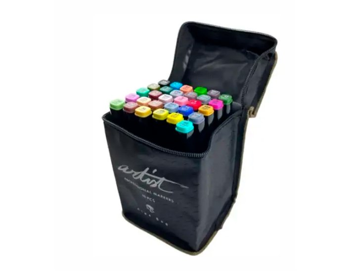 ROTULADOR DOBLE PUNTA PROMARKER LUXURY CANVAS ARTIST NEGRO ESTUCHE 30 Piezas