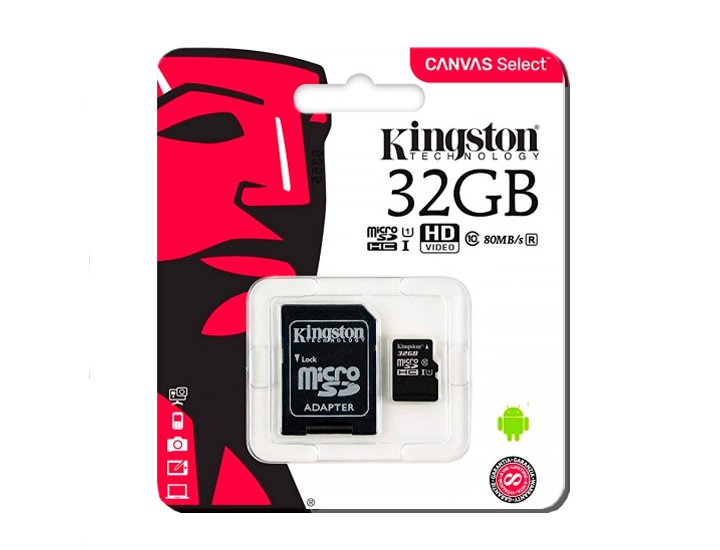 TARJETA MEMORIA MICRO SD KINGSTON  32GB+ADAPTADOR