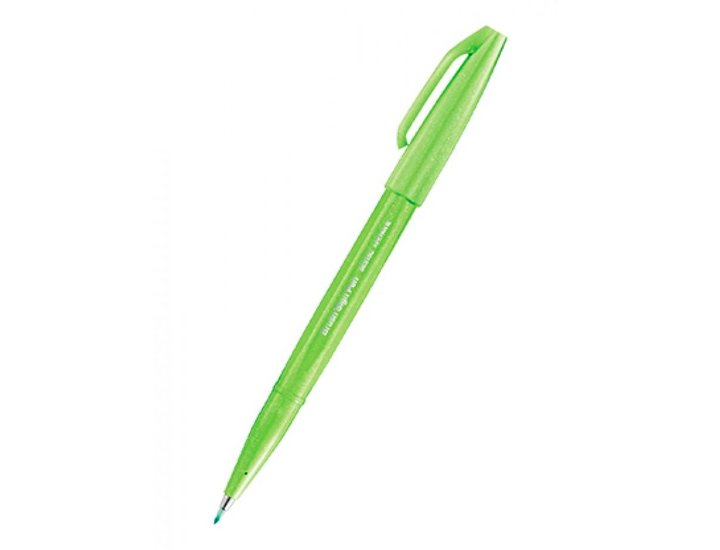 ROTULADOR C/ PUNTA DE PINCEL BRUSH SIGN PEN VERDE FLUOR