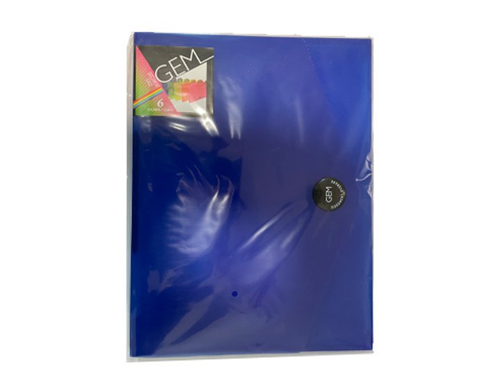 CAJA PROYECTOS POLIPROPILENO VELCRO 20MM AZUL
