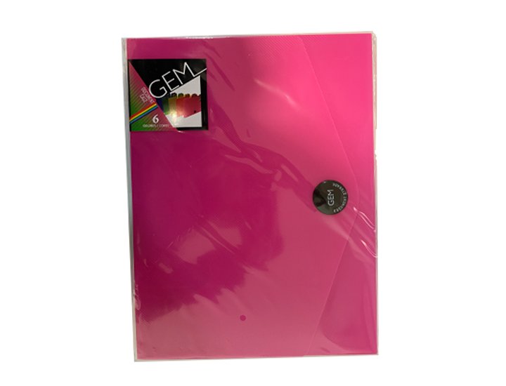 CAJA PROYECTOS POLIPROPILENO VELCRO 20MM ROSA
