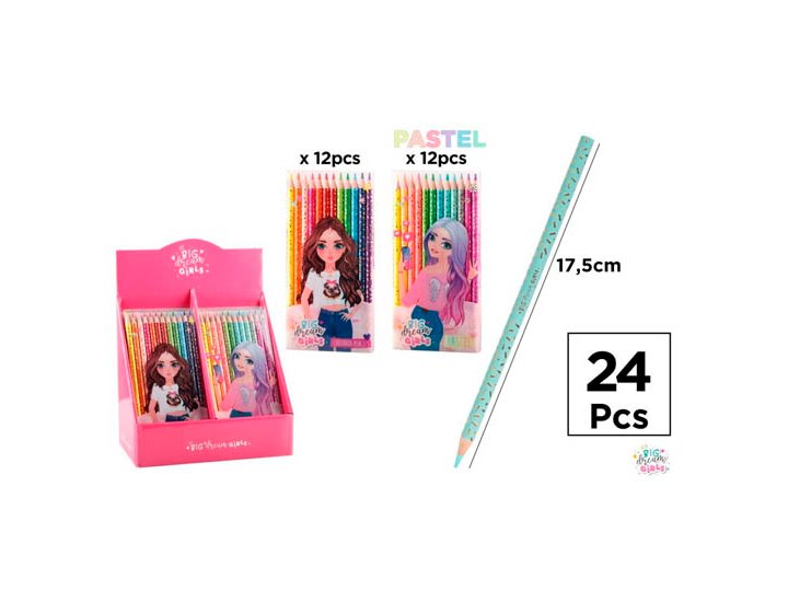 LAPICES DE COLORES GIRLS PACK 12UNID SURTIDO