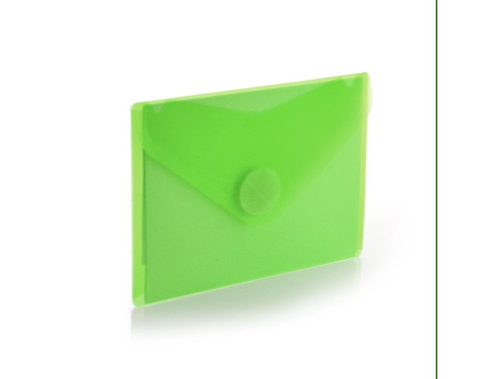 DOSSIER BOLSA VELCRO DINA7 TRANSPARENTE VERDE