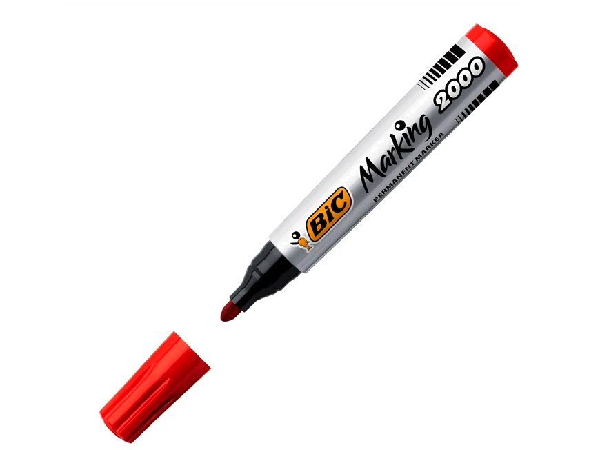 ROTULADOR BIC PERMANENTE CONICA 2000 2,5MM ROJO