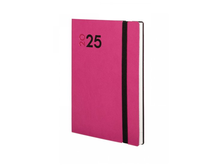 AGENDA ANUAL ENCUADERNADA 120X170 MM SEMANA VISTA FINOCAM DYNAMIC MARA FUCSIA
