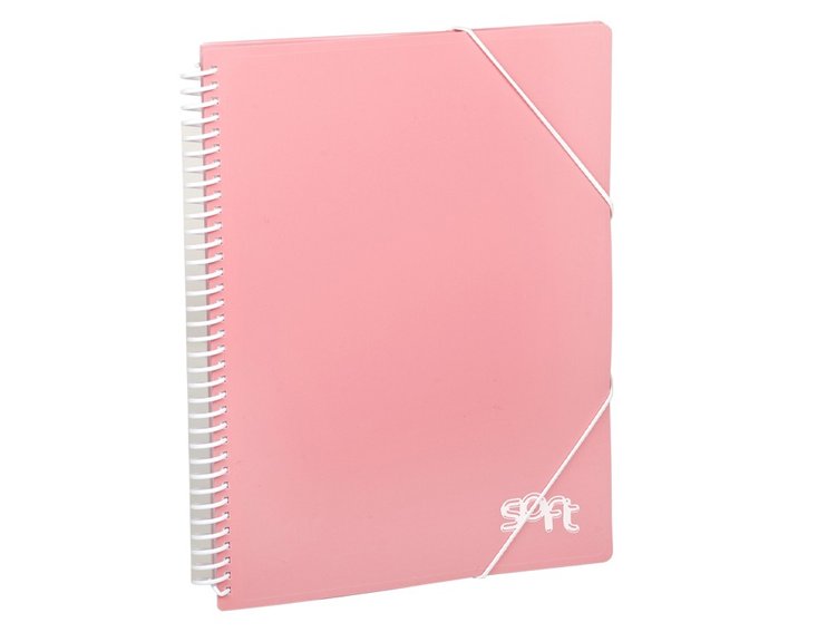 CARPETA FUNDAS DINA4 20 FUNDAS ESPIRAL CARCHIDEA ARCHIVEX SOFT ROSA