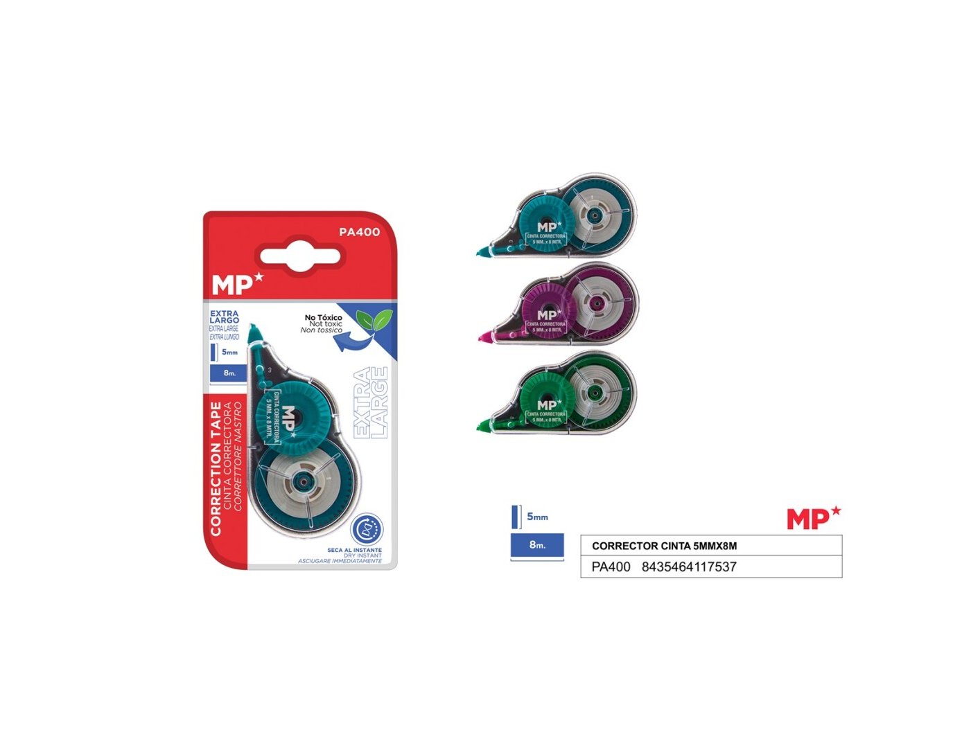 CORRECTOR CINTA 5MM X 8Metros Blister