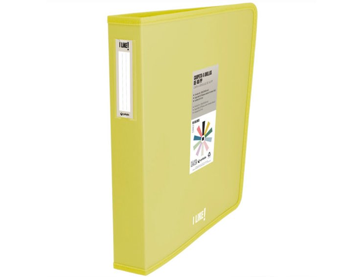 CARPETA 4 ANILLAS 40MM DINA4+ PP LIKE GRAFOPLAS AMARILLO