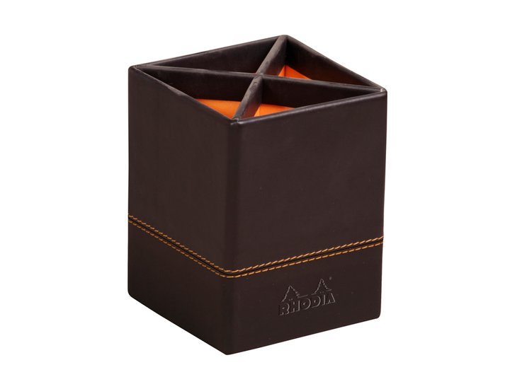 CUBILETE BEAUTIFUL 4 ESPACIOS COLOR NEGRO Y NARANJA