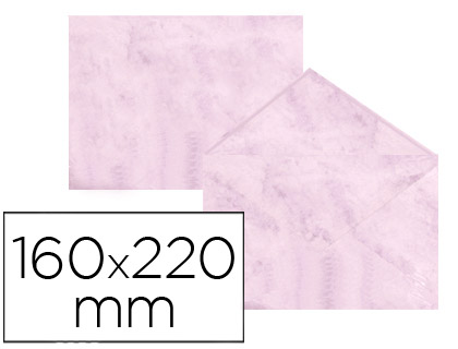SOBRE PACK 25 UND 160X220 MARMOLEADO ROSA